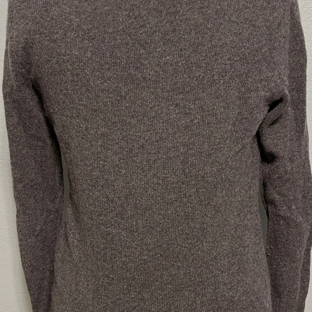 J Crew 1/4 Zip Sweater Men Size Medium Gray Slim 100% Merino Wool Casual Preppy